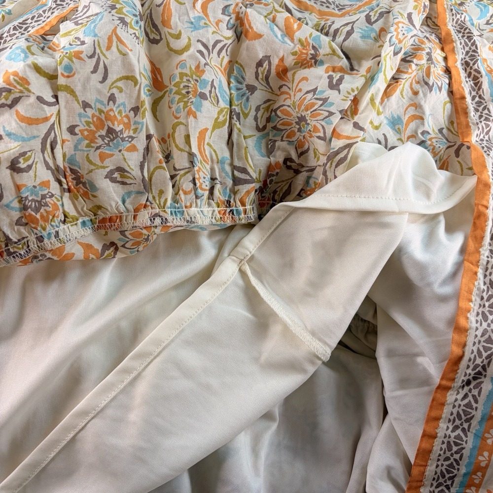 Anthropologie LEA Cotton Puff Sleeve Midi Maxi Dress Boho Peasant Cottagecore 3X - Picture 9 of 10